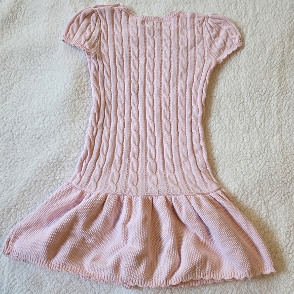Polo Ralph Lauren pink knit babydoll short sleeve dress - Picture 4 of 4